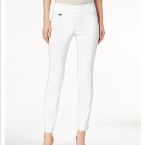 ALFANI 8S short crop white pencil pants